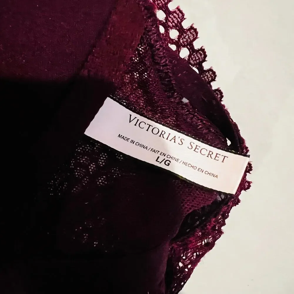 Victoria’s Secret Lace Racer Back Bralette Size L Large